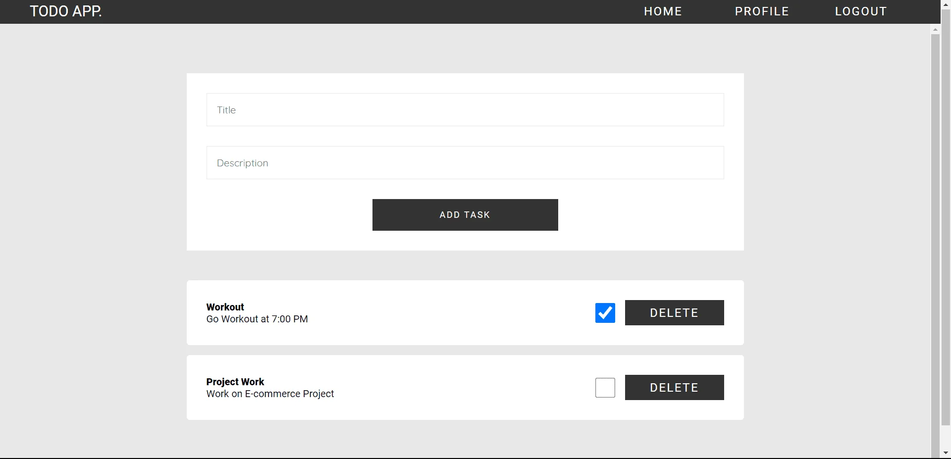 Image of Full Stack Todo App